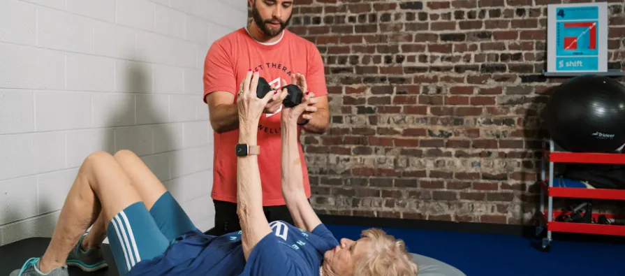 Personal training session representative of the strength and fitness coaching featured in this Spotlight Series interview